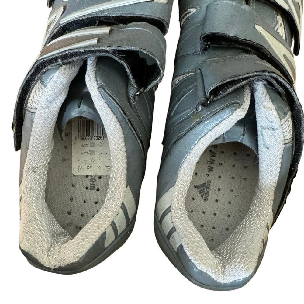 ADIDAS Cycling Shoes gray straps racing USA 10 EUR0 42 2/3 UK 8 1/2 athletic - Picture 7 of 8